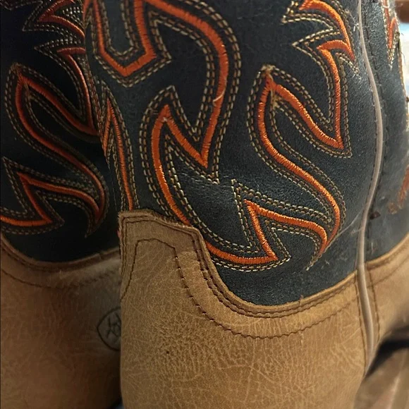 Ariat Men's Cowboy Boots - Tan and Blue - Picture 3 of 12
